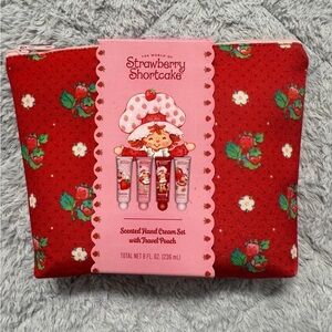 Strawberry Shortcake Scented Hand Cream Set With Travel Bag